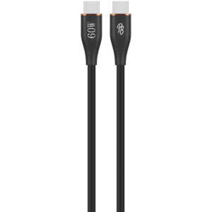 Pro Bass FlexiCord Series 2m 60w Type-C to Type-C Charging Cable - Black