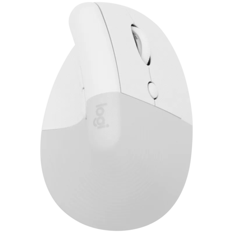 Logitech(R) Lift Vertical Ergonomic Mouse - Off-White/Pale Grey