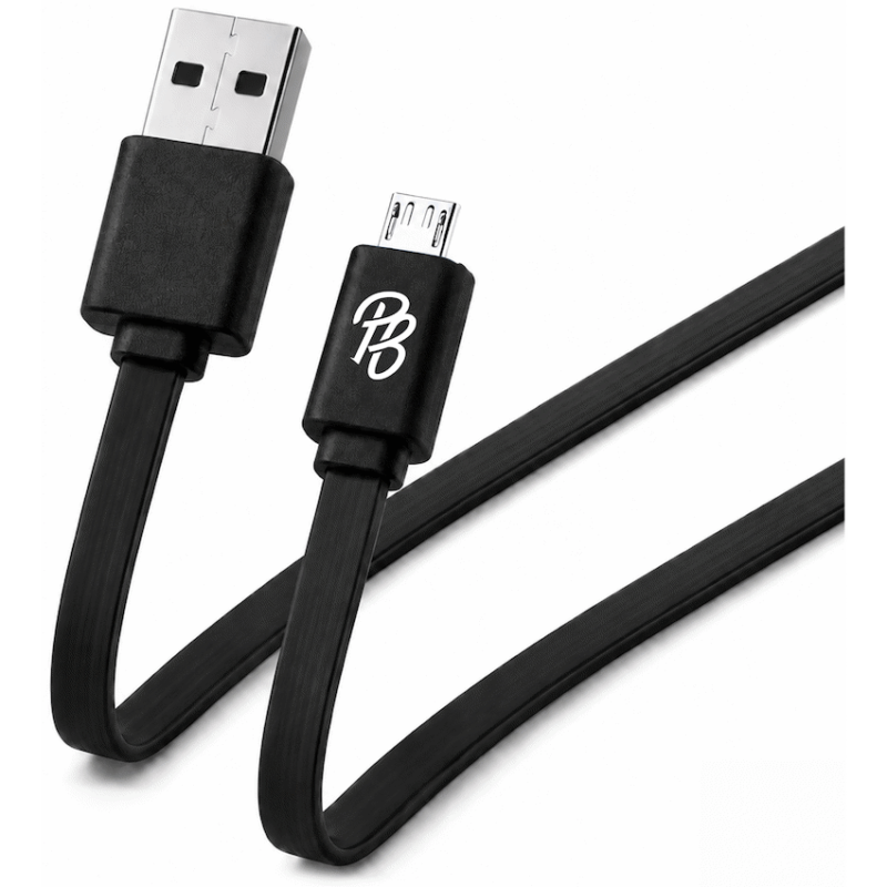 Pro Bass Energize Series Packaged Micro USB Cable - Black - 1.2m