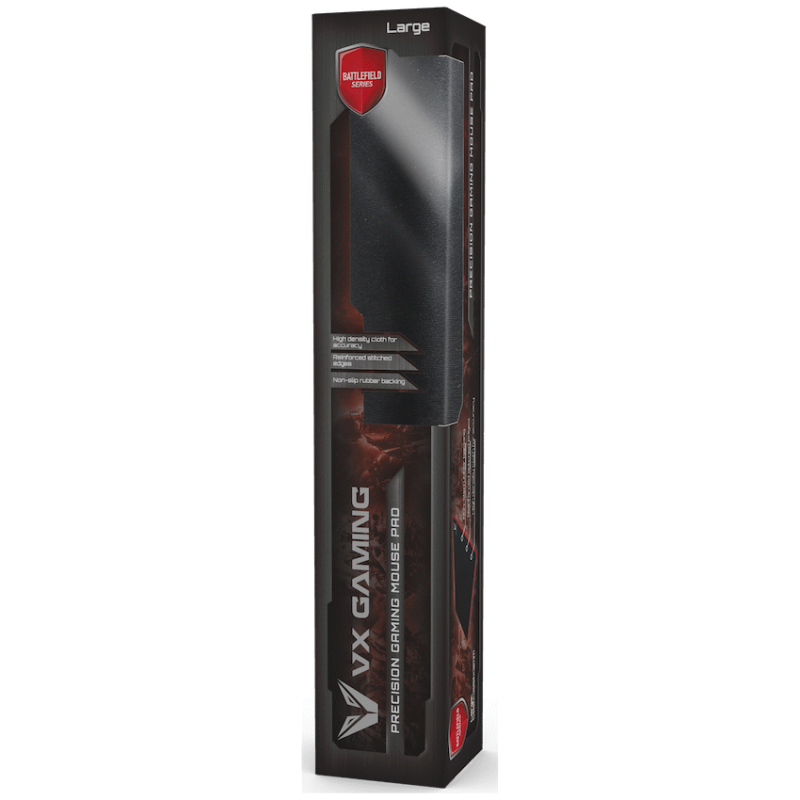 VX Gaming Battlefield series gaming mousepad - Extra large black/red - 550mm