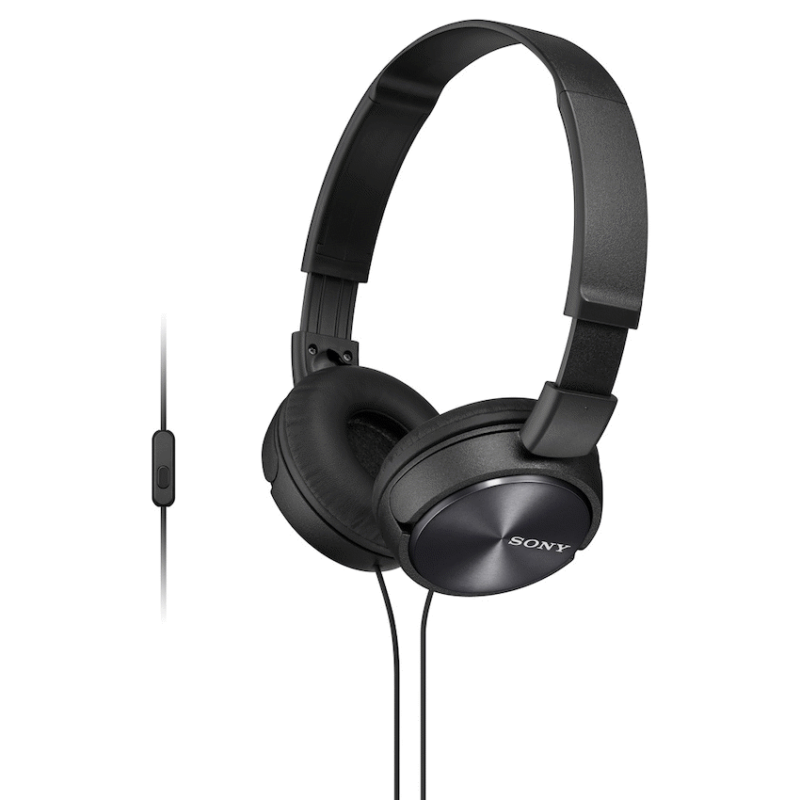 Sony MDR-ZX310AP (Black) Folding Aux Headphones with Mic