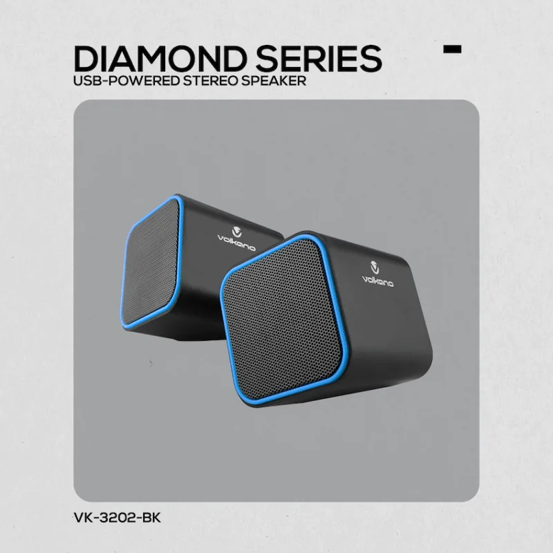 Volkano Diamond Series USB Speaker - Blue