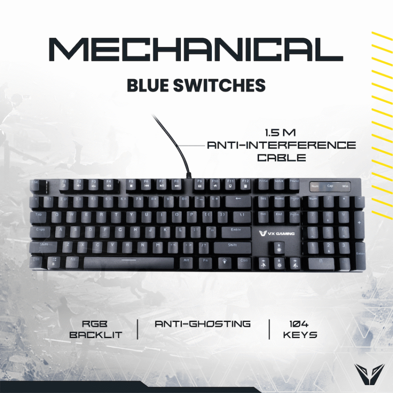 VX Gaming Floki RGB Full Mechanical Keyboard
