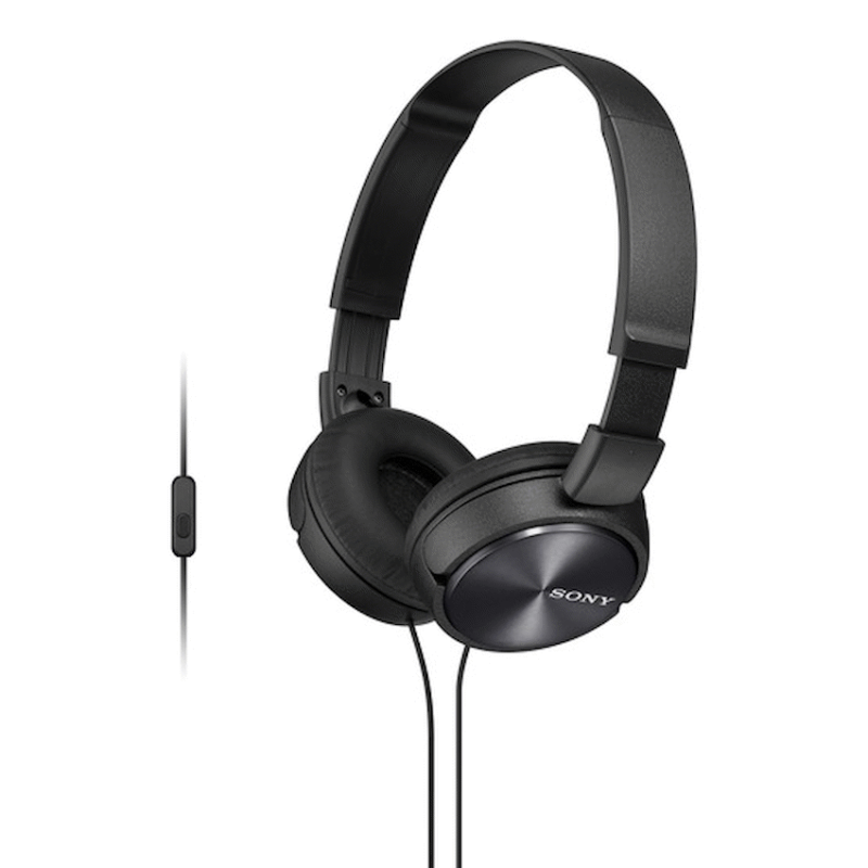 Sony MDR-ZX310AP (Black) Folding Aux Headphones with Mic