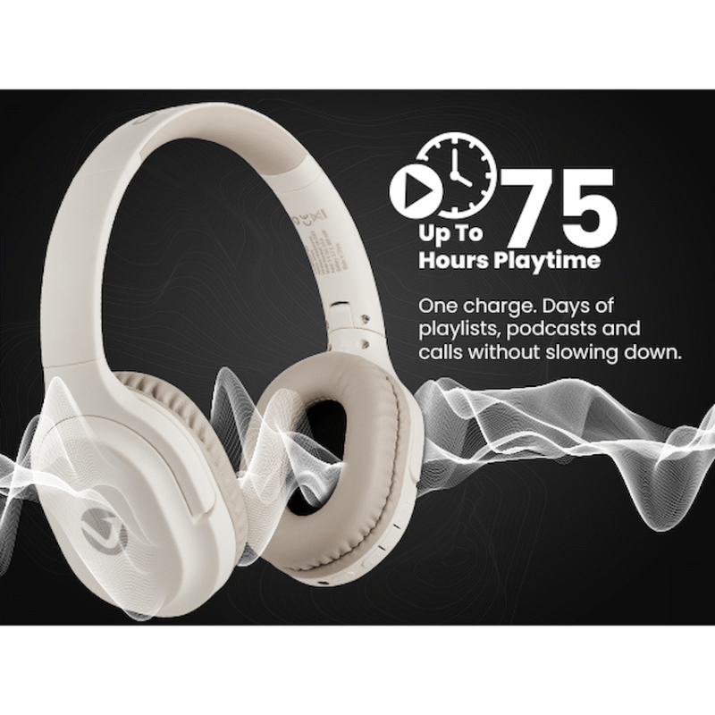 Volkano Pebble Series Bluetooth Headphones - Khaki