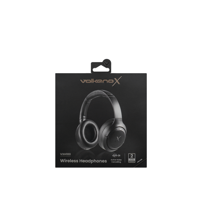 VolkanoX VXH100 Bluetooth Headphones with ANC - Black