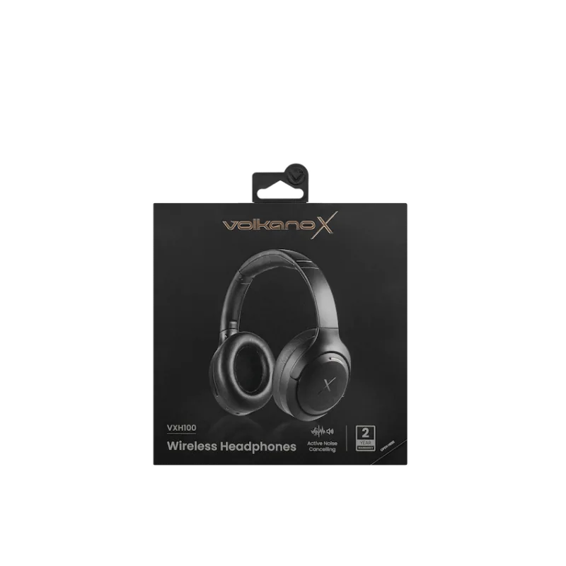 VolkanoX VXH100 Bluetooth Headphones with ANC - Black