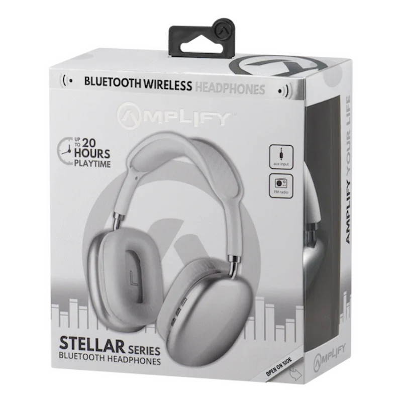 Amplify Stellar Series Bluetooth Headphones - White