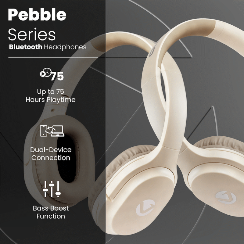 Volkano Pebble Series Bluetooth Headphones - Khaki