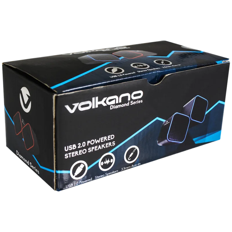 Volkano Diamond Series USB Speaker - Blue