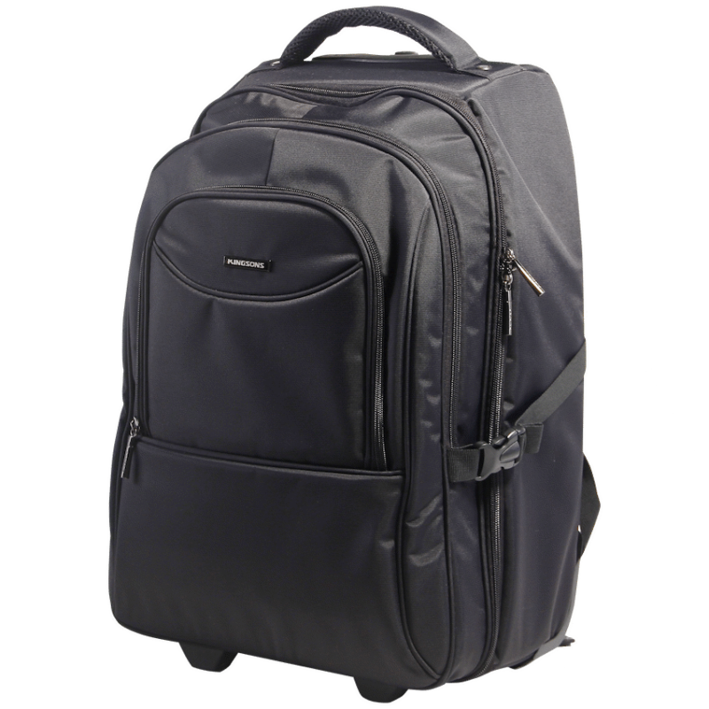 Kingsons Prime 15.6" Laptop Trolley Backpack - Black
