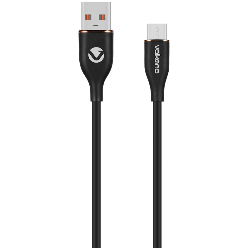 Volkano Flexi Series USB to Micro USB 1.5m 18w - Black