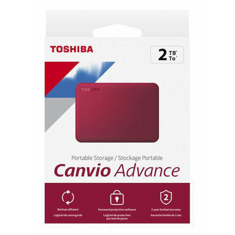 Toshiba Canvio Advance 2tb 2.5" USB 3.2 - Red