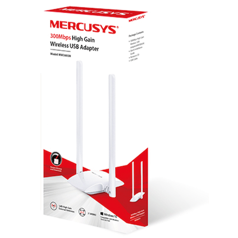 TP-Link Mercusys MW300UH 300Mbps High-Gain Wireless USB Adapter