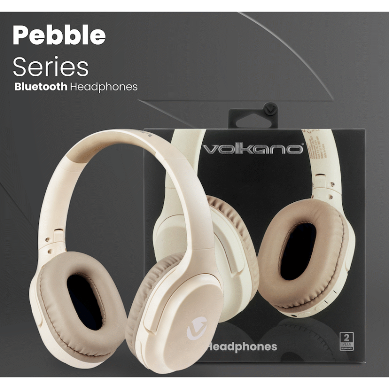 Volkano Pebble Series Bluetooth Headphones - Khaki