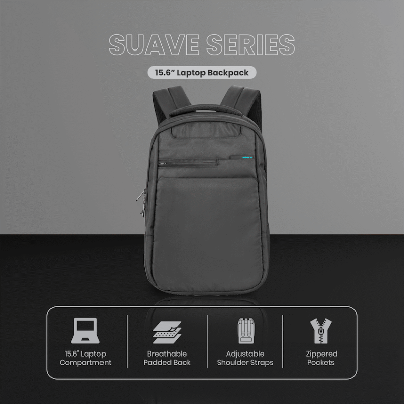 Volkano Suave 15.6" Laptop Backpack - Black/Turquoise