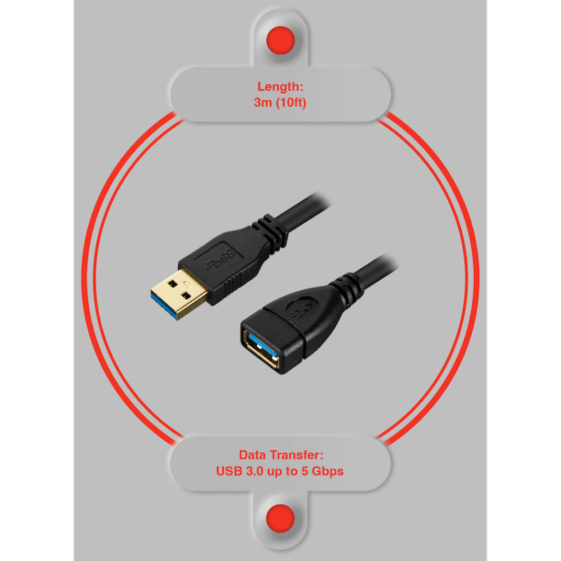 VolkanoX Data Series USB 3.0 Extension 3m