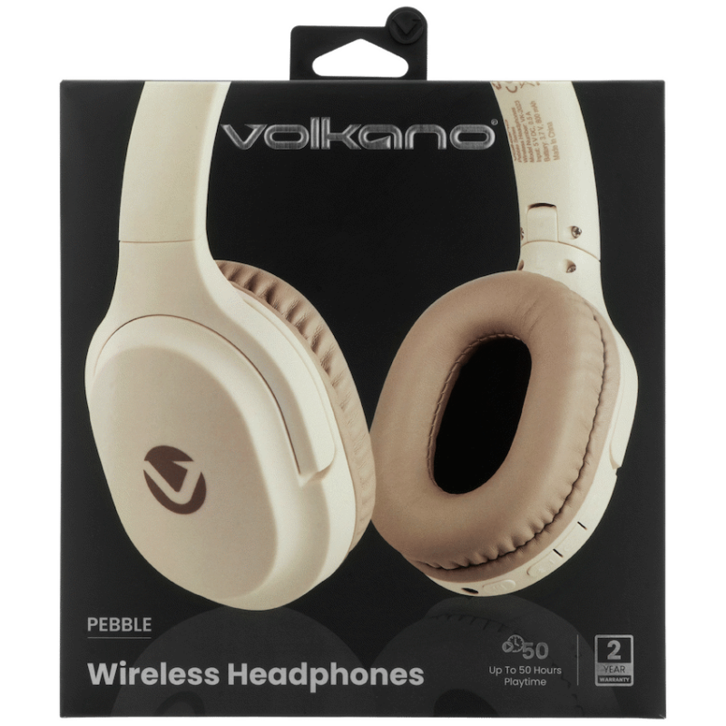 Volkano Pebble Series Bluetooth Headphones - Khaki