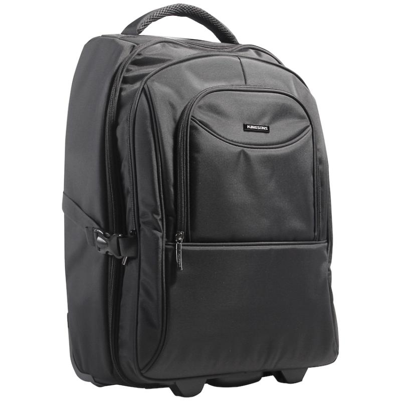 Kingsons Prime 15.6" Laptop Trolley Backpack - Black