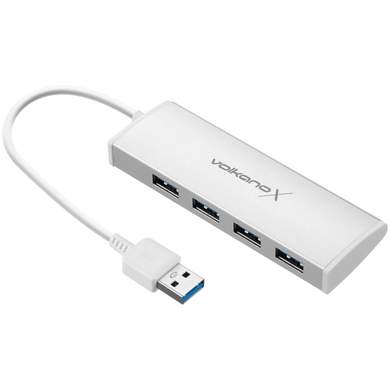 VolkanoX Media Series 4-Port USB Hub with Power Cable