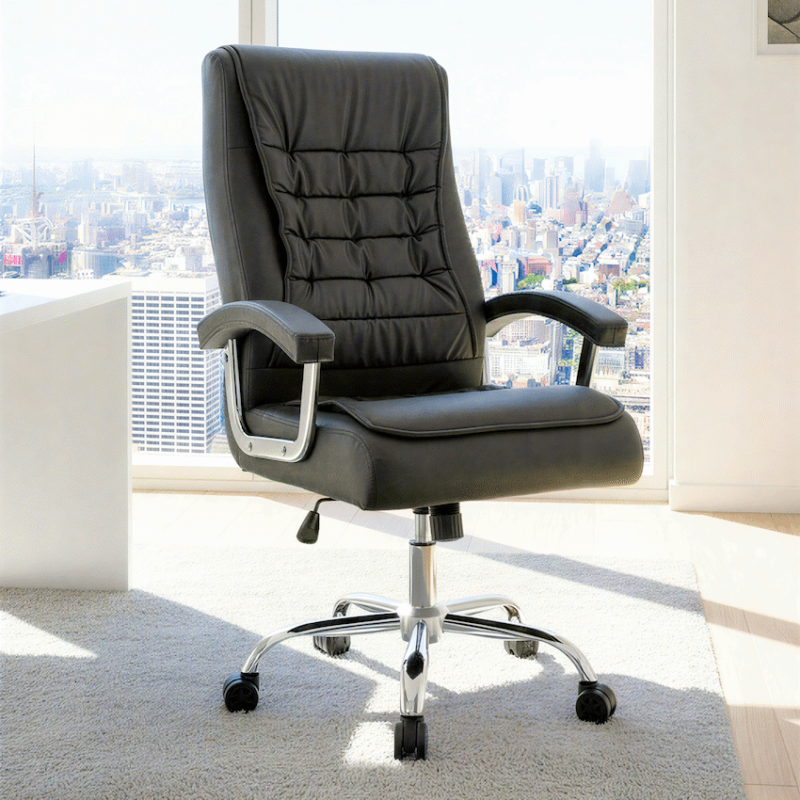 Everfurn Louis High Back Office Chair - Black