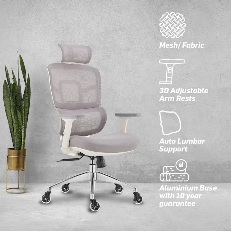 Everfurn Premium Graphite Ergo High Back Chair - Grey