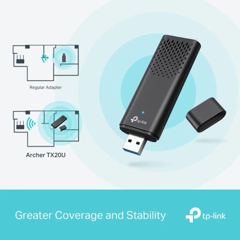 TP-Link Archer TX20U Dual-Band Wi-Fi 6 Wireless USB Adapter