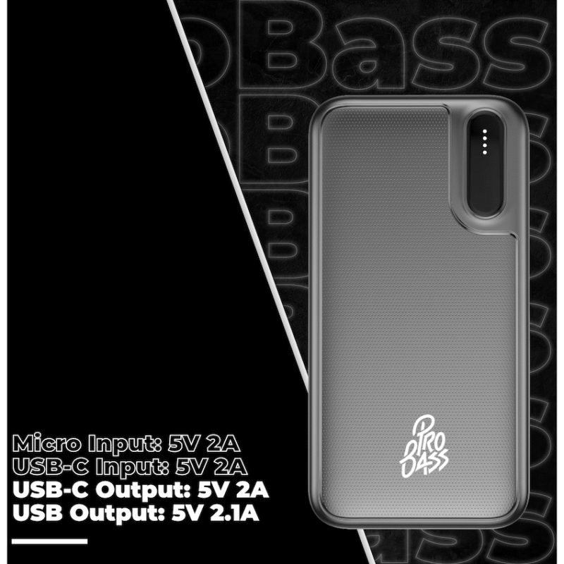 Pro Bass ChargeMax Series 20000mAh Power Bank
