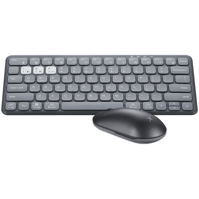 VolkanoX Blaze Bluetooth Wireless Keyboard and Mouse Combo - Graphite
