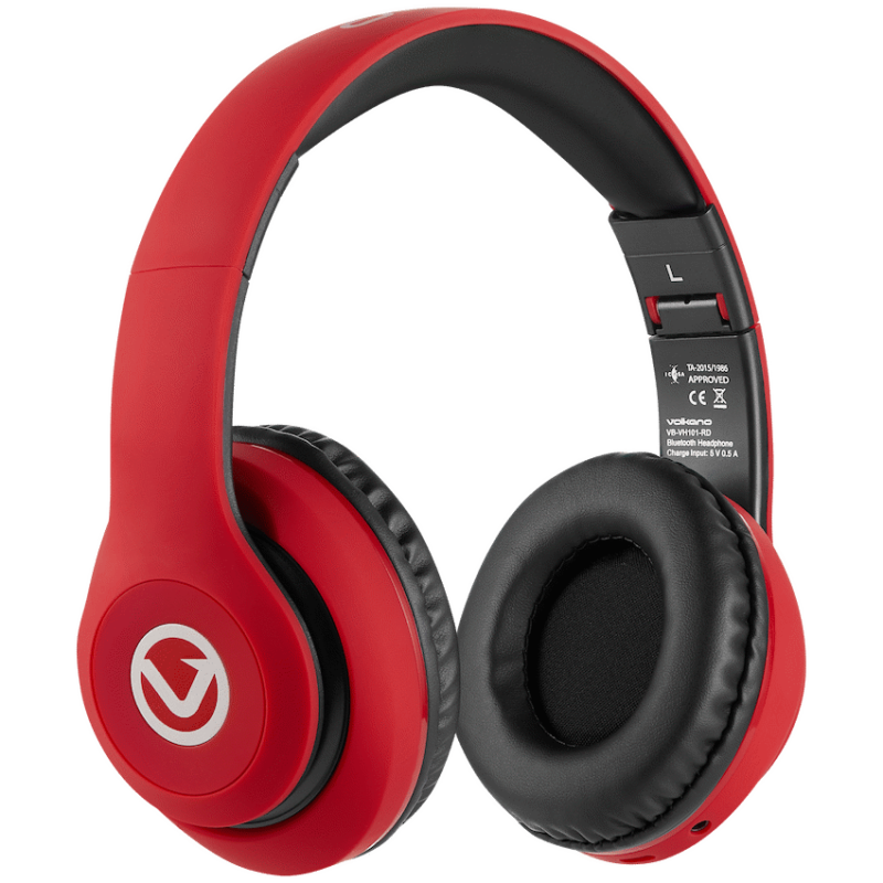 Volkano Impulse Series Bluetooth Headphones - Red