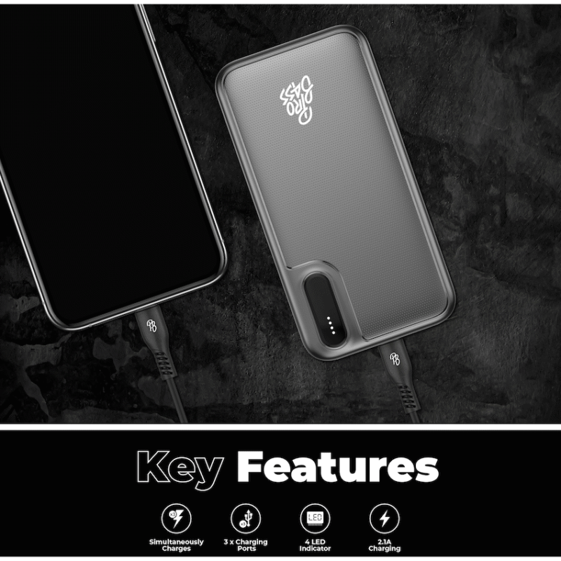 Pro Bass ChargeMax Series 20000mAh Power Bank