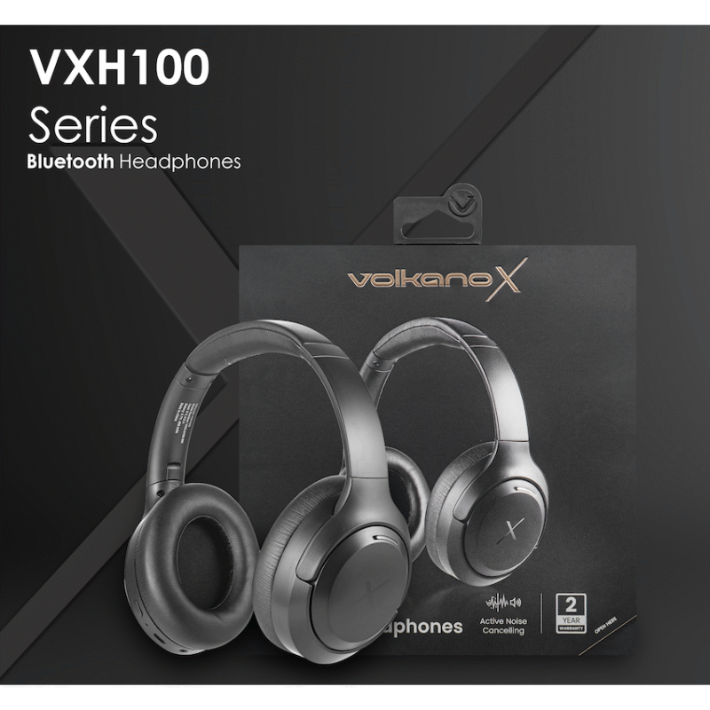 VolkanoX VXH100 Bluetooth Headphones with ANC - Black