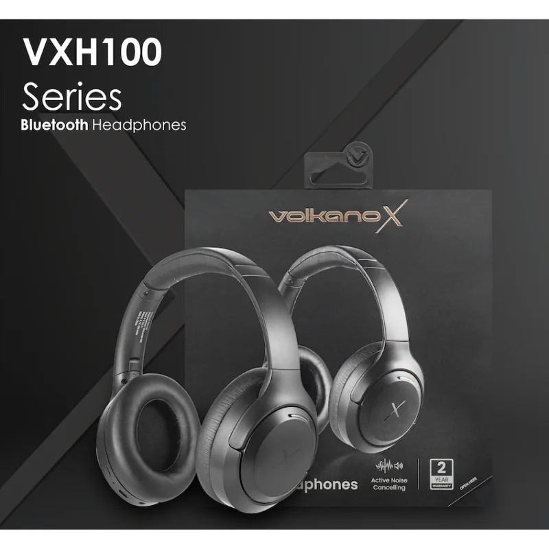 VolkanoX VXH100 Bluetooth Headphones with ANC - Black