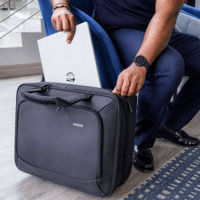 Kingsons Prime 15.6" Laptop Trolley Bag - Black