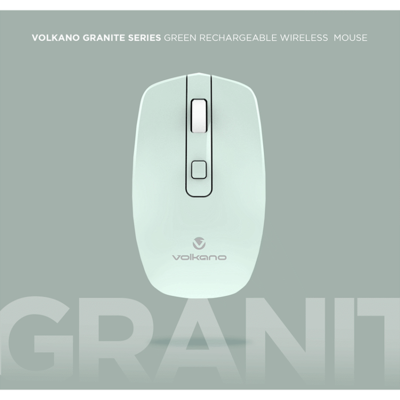 Volkano Granite Series Rechargeable Wireless Mouse - Green