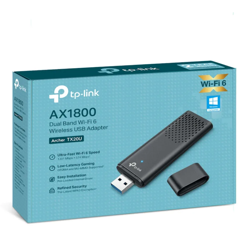 TP-Link Archer TX20U Dual-Band Wi-Fi 6 Wireless USB Adapter