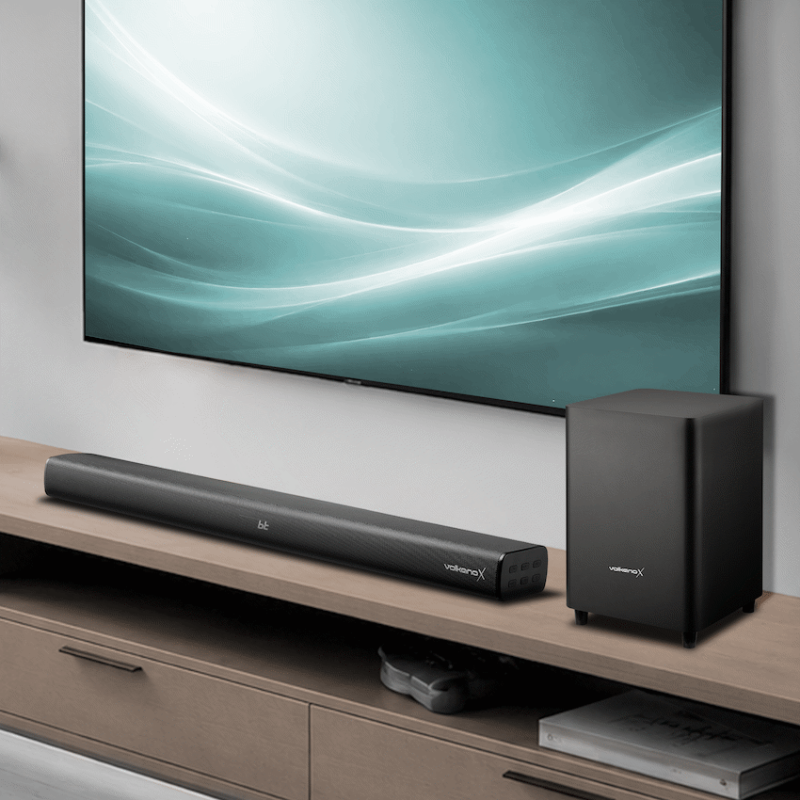 VolkanoX Supersonic 2 Series 2.1 200w Soundbar System with Wireless Subwoofer - Black