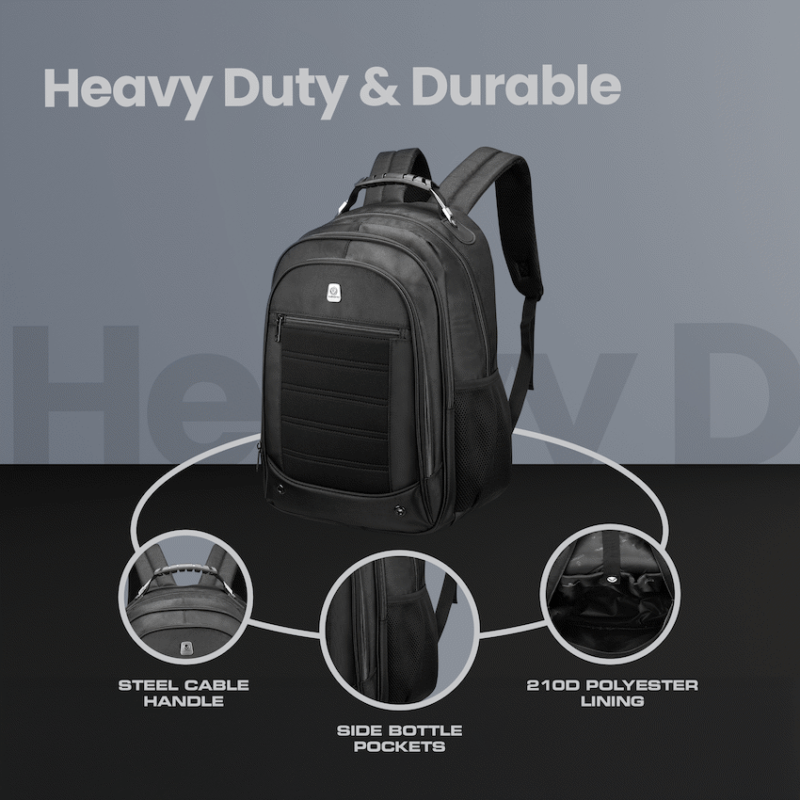 Volkano Captain 15.6" Laptop Backpack - Black