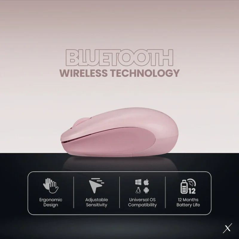 VolkanoX Magma Bluetooth Wireless Mouse - Rose