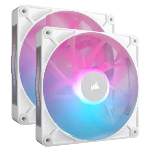 Corsair iCUE Link RX140 RGB 140mm PWM Fans | Dual Pack | iCUE Link System Hub | White