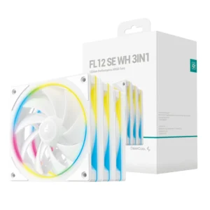 DeepCool FL12 3-in-1 ARGB 120mm Fan 3 Pack - White