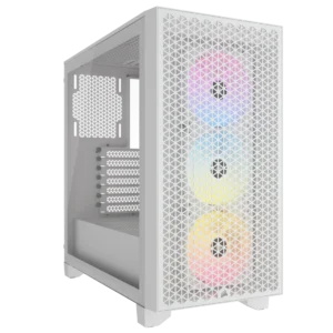Corsair 3000D RGB Airflow Gaming PC Case | ATX | White