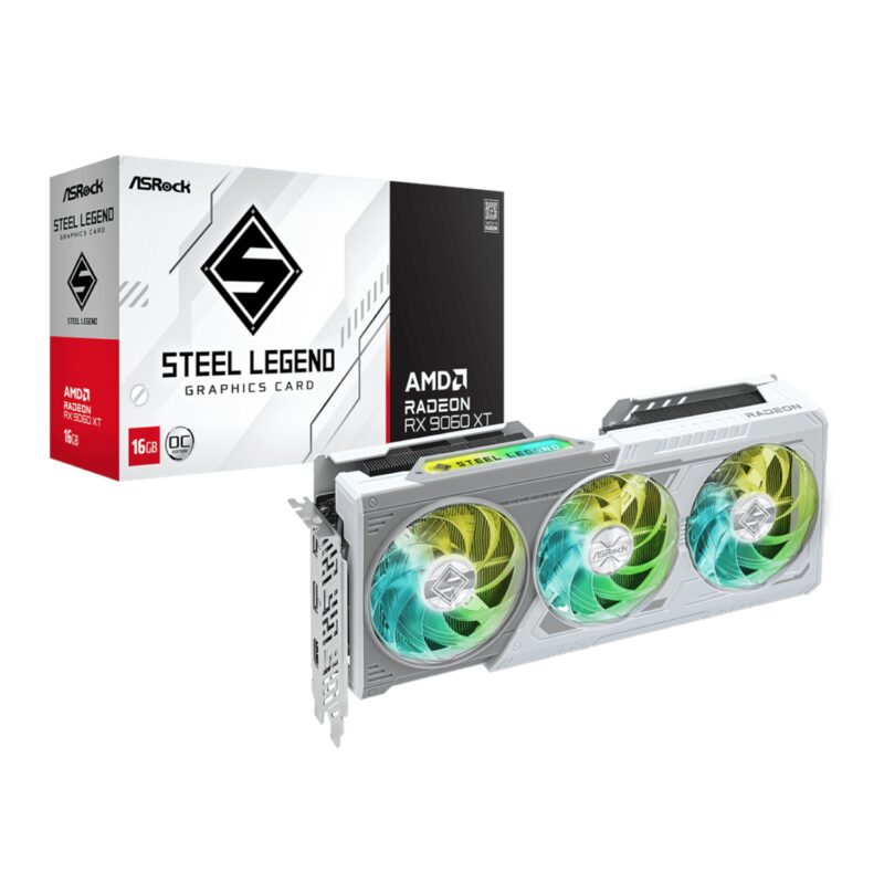 RX9060XTSTEELLEGEND16G_ASRock-AMD-Radeon-RX-9060-XT-Steel-Legend-16GB-OC-Graphics-Card-White_wr_01
