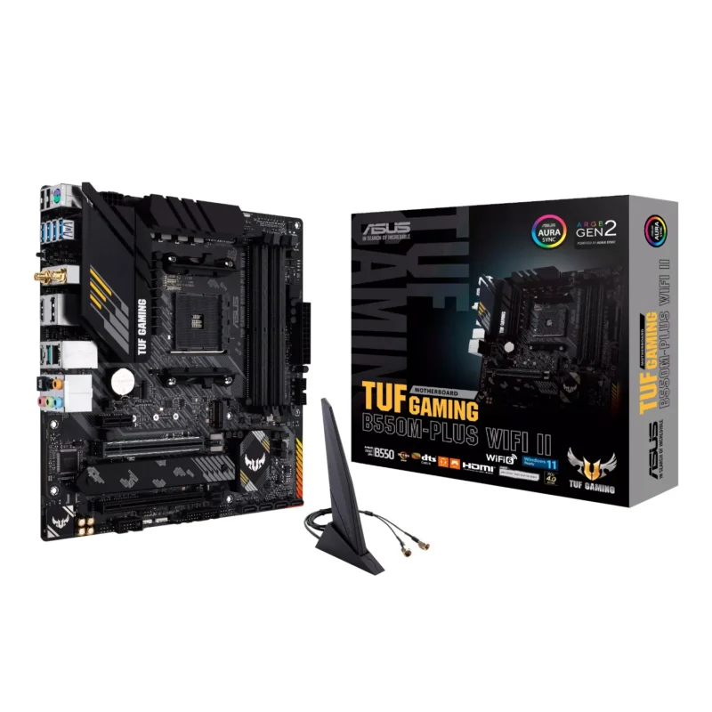 TUFGAMINGB550M-PLUSWIFIII_TUF-GAMING-B550M-PLUS-WIFI-II-mATX-Gaming-Motherboard_wr_01a