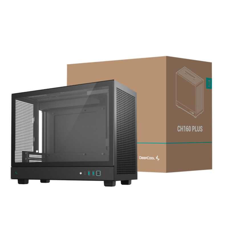 R-CH160-BKNGM0-G_DeepCool-CH160-PLUS-Micro-ATX-Chassis-Black_wr_01a
