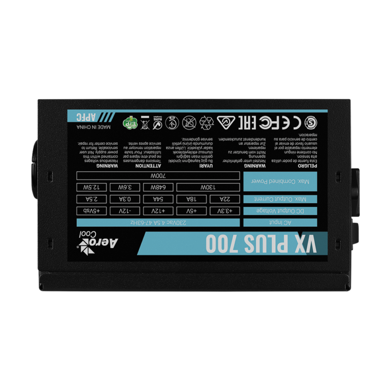 AeroCool VX Plus Stealth 700 | Non-Modular | 700W | Power Supply