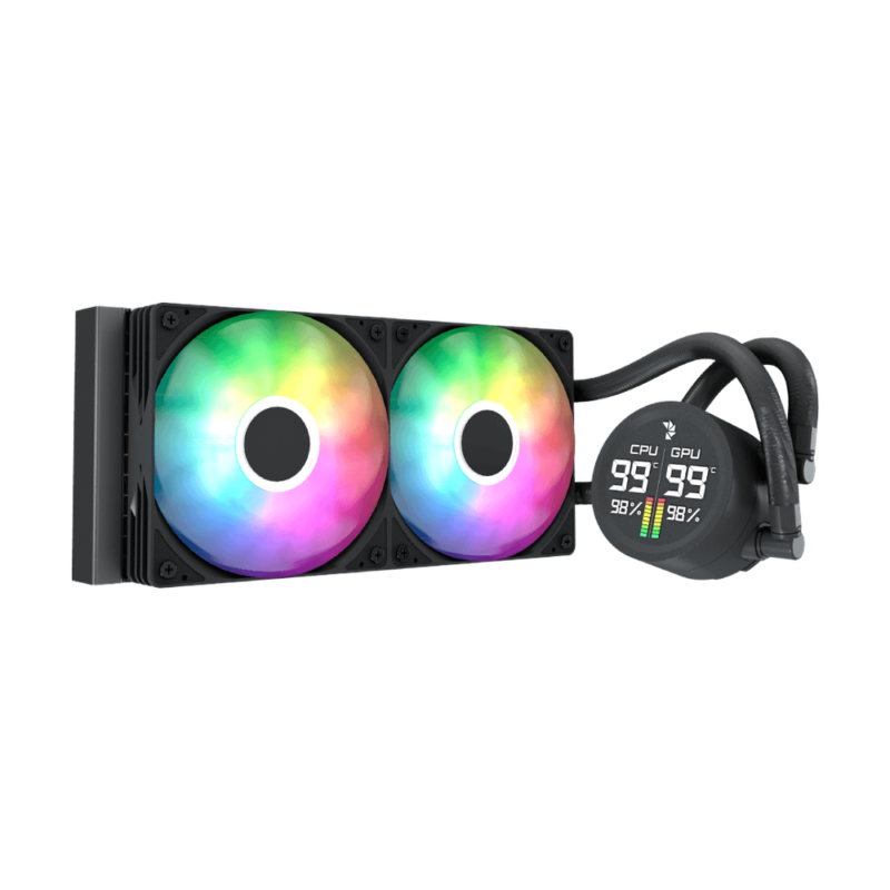 AeroCool Abyss L240R Digi ARGB Liquid CPU Cooler | 240mm | Black